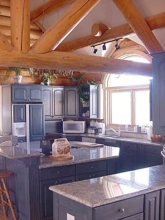 log home kitchen